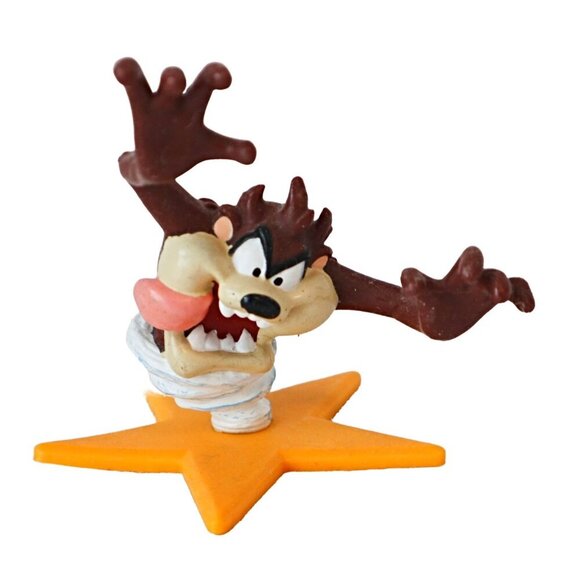 3 Vintage Tazmanian Devil PVC Figurine Easter Egg Taz On a Star Collectible - Picture 4 of 5